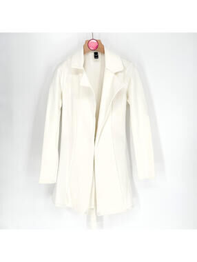 Windsor She’s A Boss White Trench Coat Belted Business Casual Officewear Women S